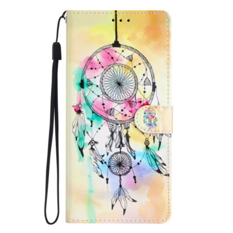 Læder Cover Xiaomi 12 Lite Med Snor Strap Dream Catcher