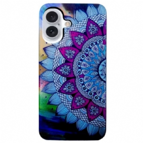 Cover iPhone 16 Mandala Blomst