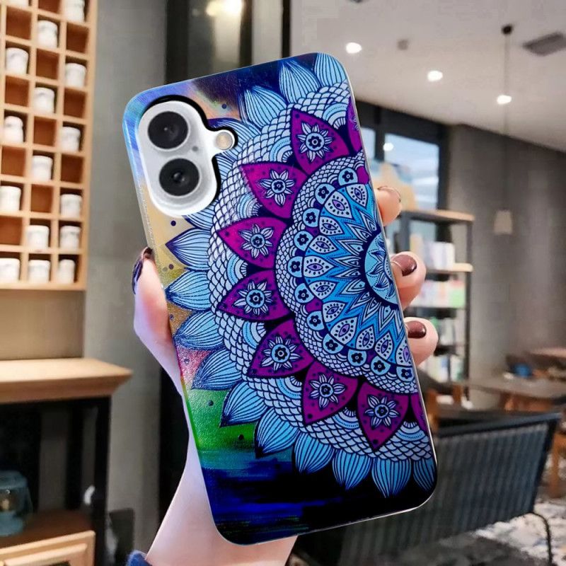 Cover iPhone 16 Mandala Blomst