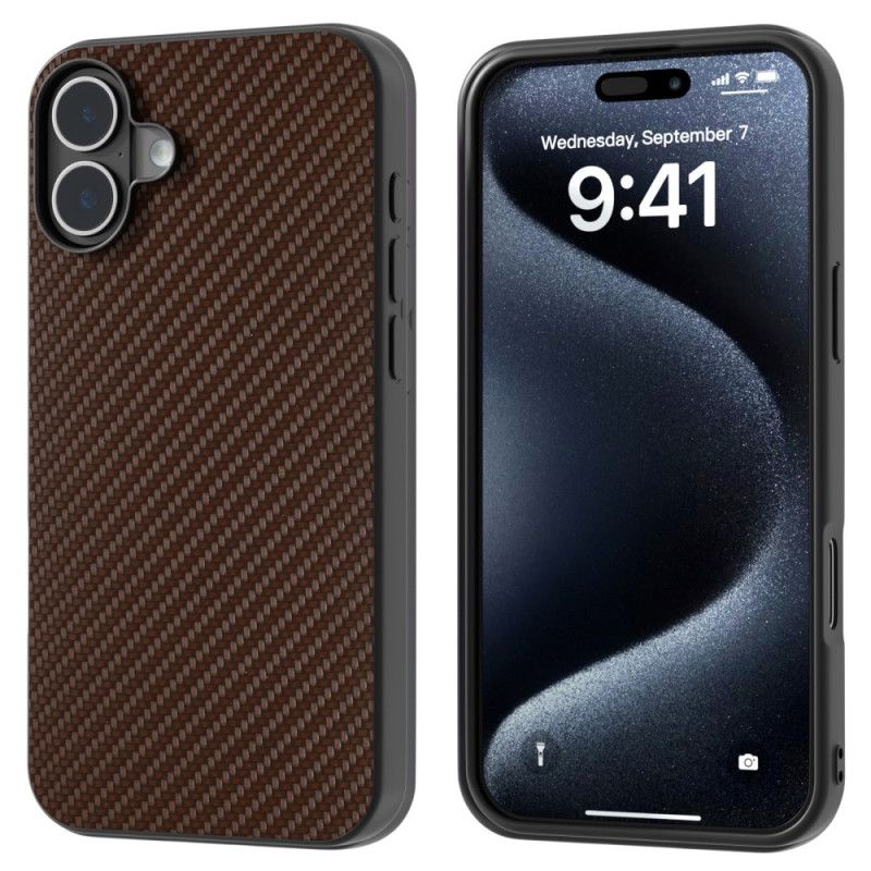 Cover iPhone 16 Telefon Etui Abeel Carbon Fiber Texture