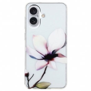 Cover Til iPhone 16 Hvid Blomst