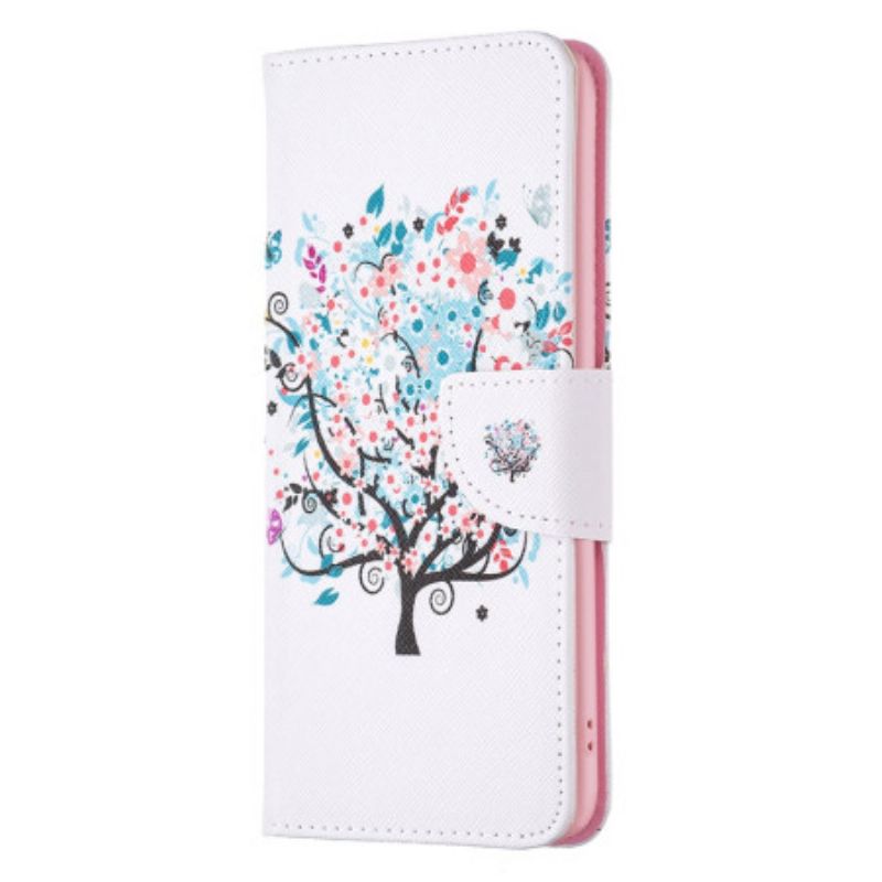 Flip Cover iPhone 16 Blomstret Træ