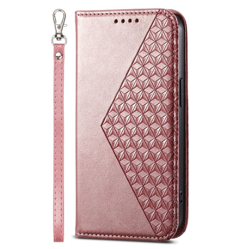 Flip Cover iPhone 16 Diamantdesign Med Rem