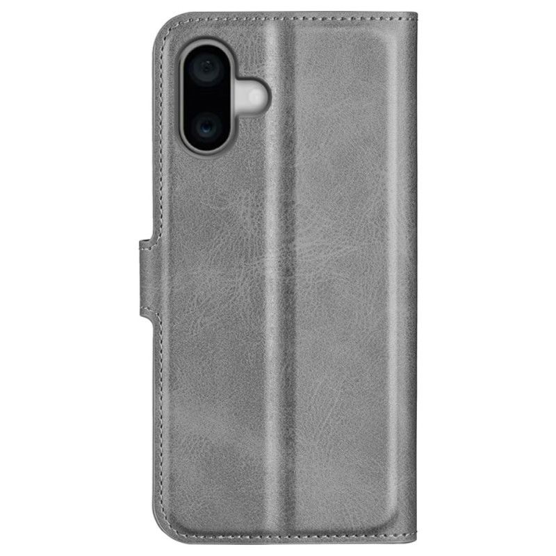 Flip Cover iPhone 16 Læderstil