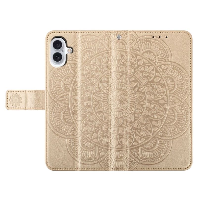 Flip Cover iPhone 16 Mandala Remmønster