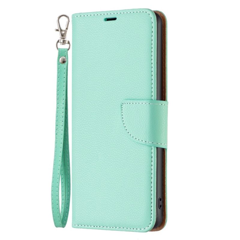 Flip Cover iPhone 16 Strappy Litchi Tekstur