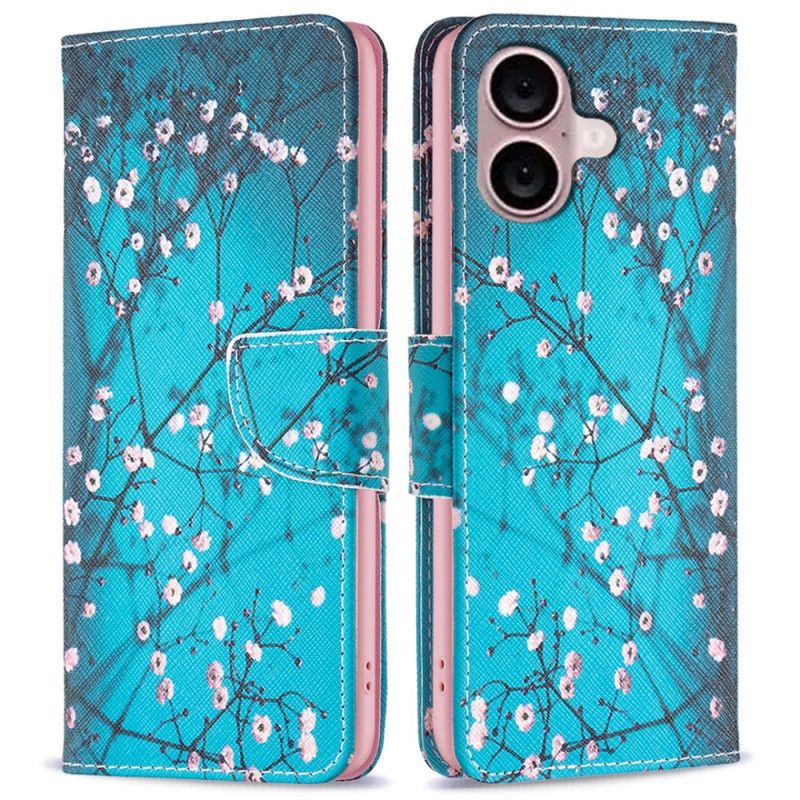 Flip Cover Til iPhone 16 Blommeblomster