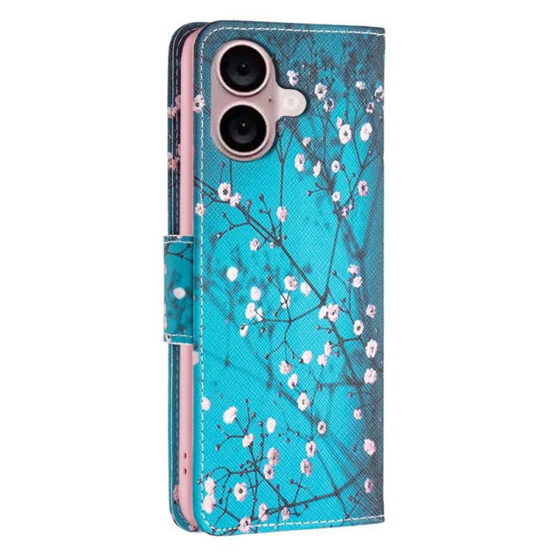 Flip Cover Til iPhone 16 Blommeblomster