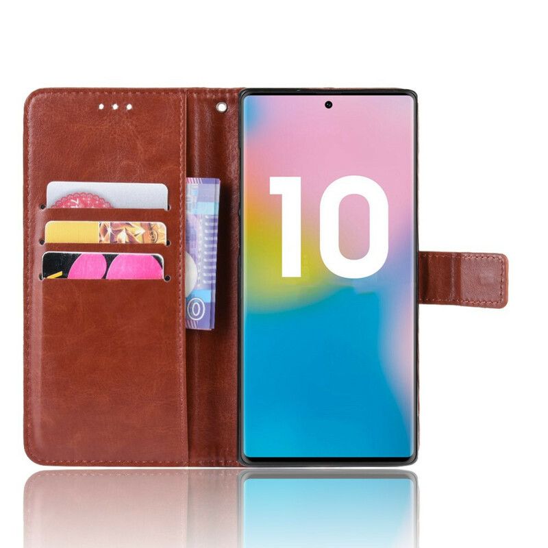 Flip Cover Samsung Galaxy Note 10 Plus Blinkende Kunstlæder