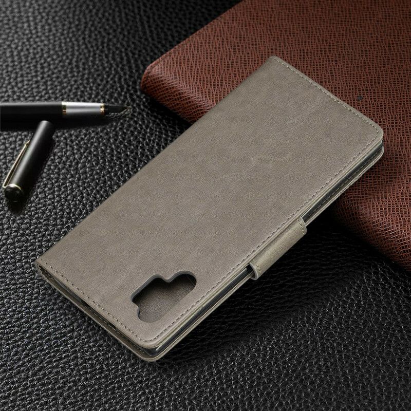 Flip Cover Samsung Galaxy Note 10 Plus Med Snor Smukke Stropsommerfugle