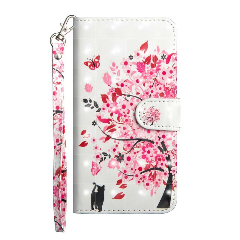 Flip Cover Samsung Galaxy Note 10 Plus Pink Træ