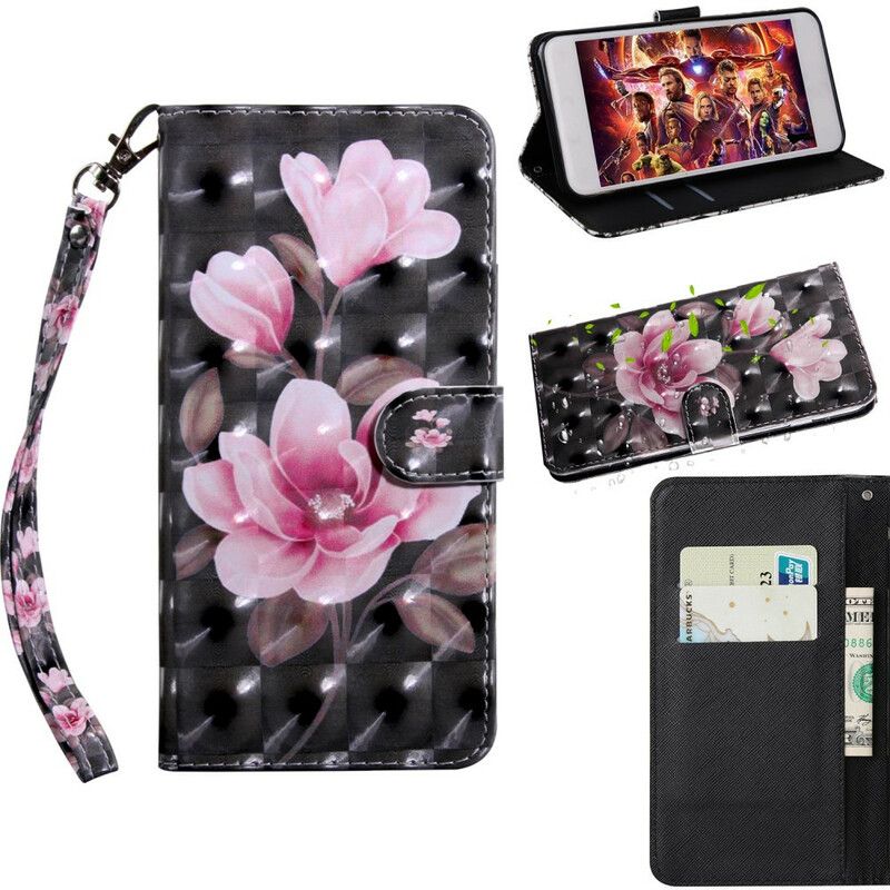 Læder Cover Samsung Galaxy Note 10 Plus Blomsterblomster