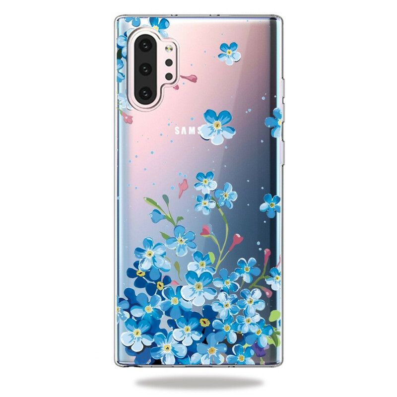 Mobilcover Samsung Galaxy Note 10 Plus Blå Blomster