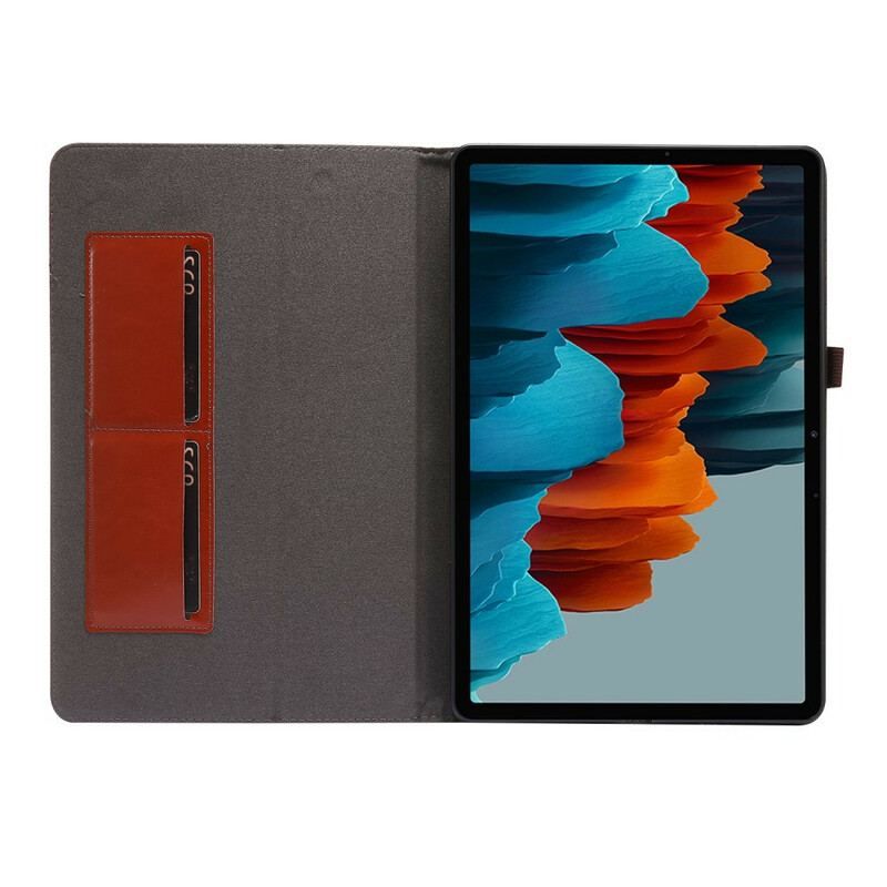 Case Samsung Galaxy Tab S8 Plus / Tab S7 Plus 2 Skodder I Imiteret Læder