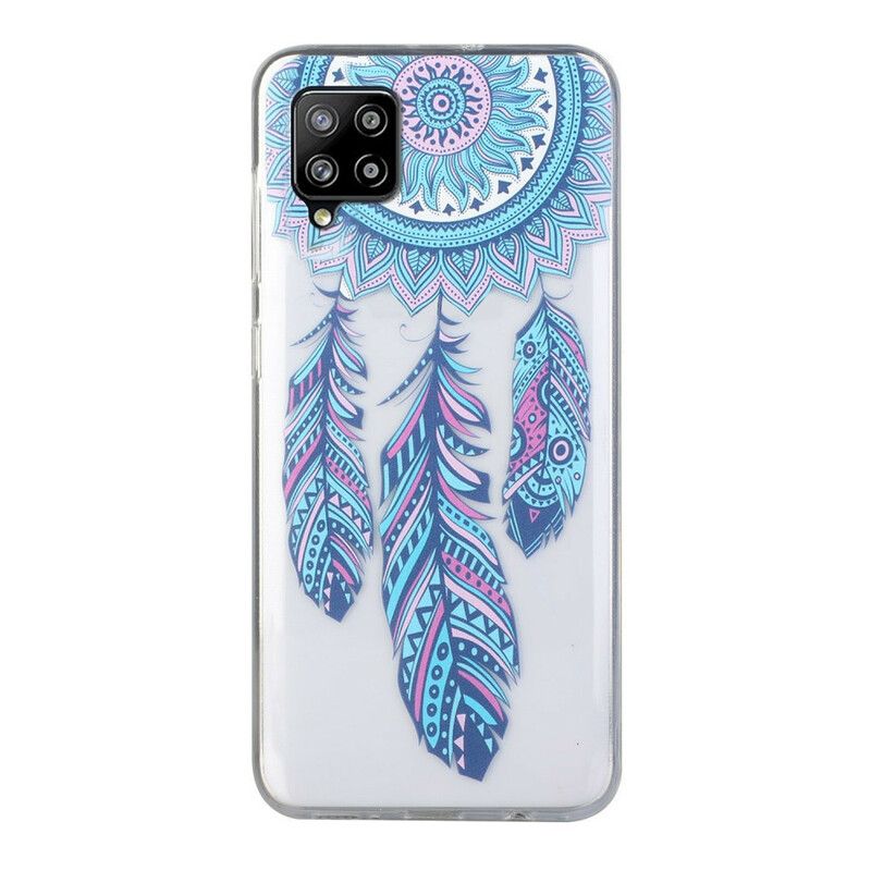 Cover Samsung Galaxy A12 / M12 Blå Fjer Drømmefanger