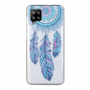 Cover Samsung Galaxy A12 / M12 Blå Fjer Drømmefanger