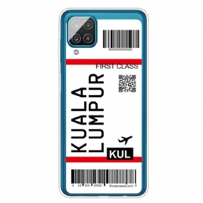 Cover Samsung Galaxy A12 / M12 Boardingkort Til Kuala Lumpur