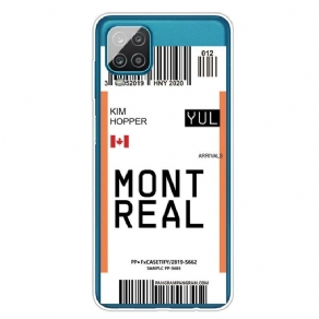 Cover Samsung Galaxy A12 / M12 Boardingkort Til Montreal