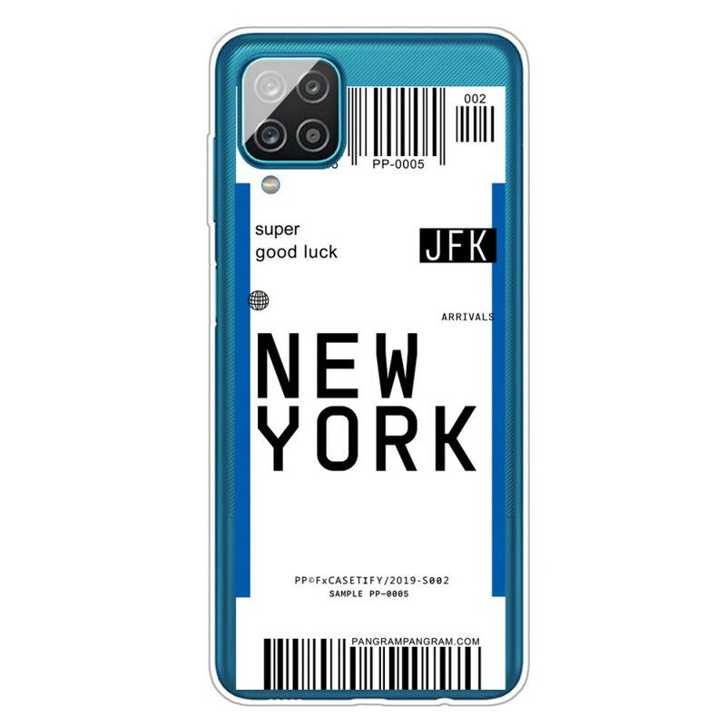 Cover Samsung Galaxy A12 / M12 Boardingkort Til New York