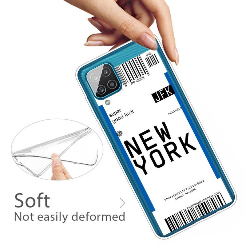 Cover Samsung Galaxy A12 / M12 Boardingkort Til New York