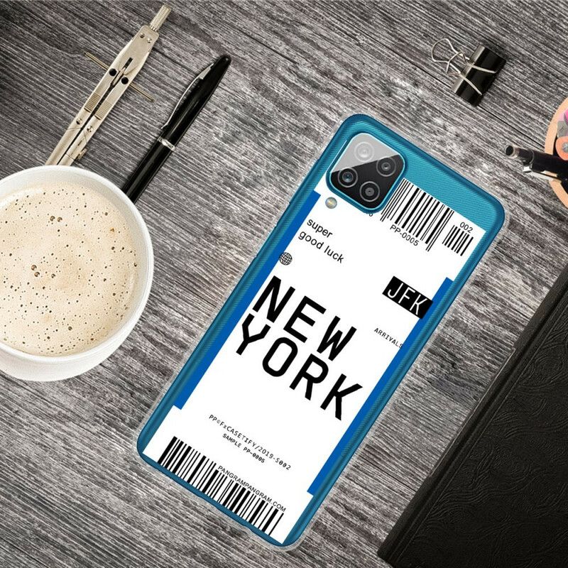 Cover Samsung Galaxy A12 / M12 Boardingkort Til New York