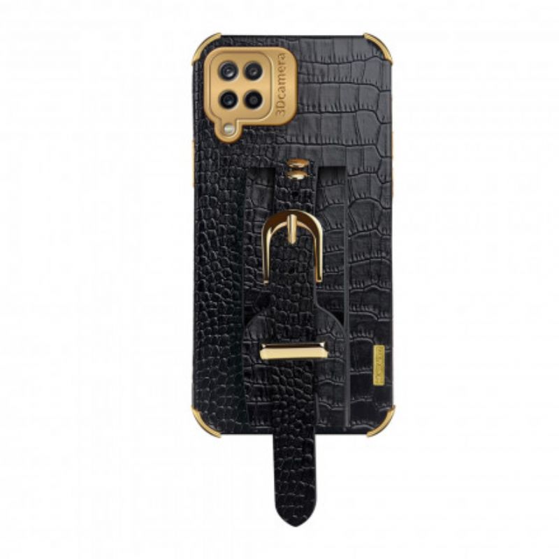 Cover Samsung Galaxy A12 / M12 Croc-strop