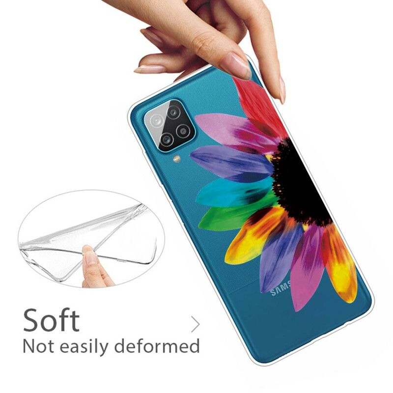 Cover Samsung Galaxy A12 / M12 Farverig Blomst