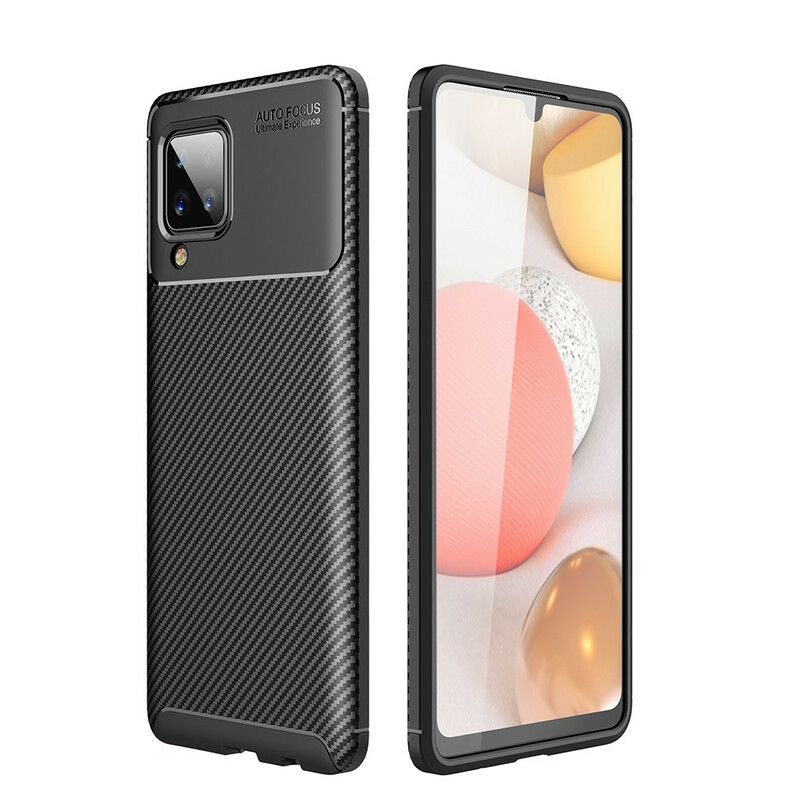 Cover Samsung Galaxy A12 / M12 Fleksibel Kulfibertekstur