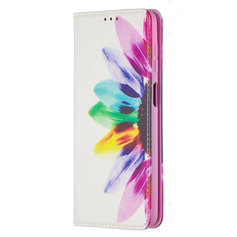 Cover Samsung Galaxy A12 / M12 Flip Cover Akvarelblomst