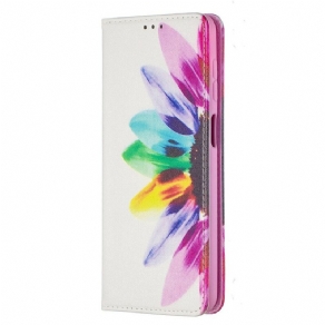 Cover Samsung Galaxy A12 / M12 Flip Cover Akvarelblomst