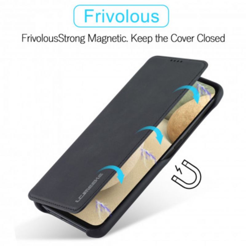 Cover Samsung Galaxy A12 / M12 Flip Cover Lc.imeeke Simpel Lædereffekt