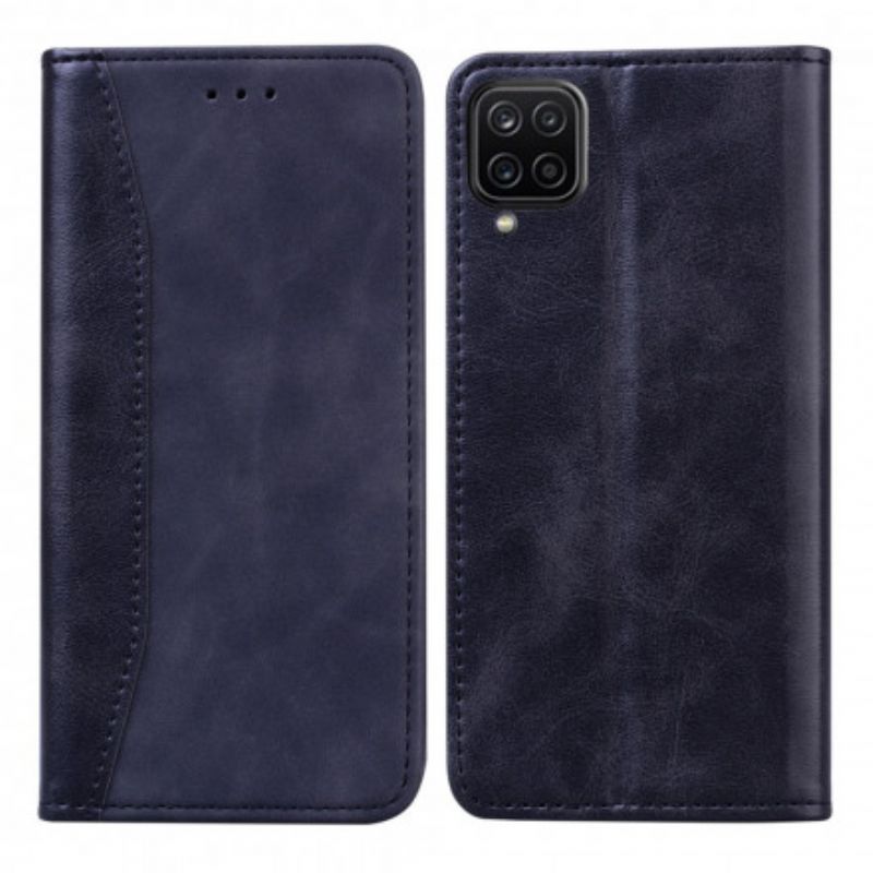 Cover Samsung Galaxy A12 / M12 Flip Cover Tofarvet Business Lædereffekt