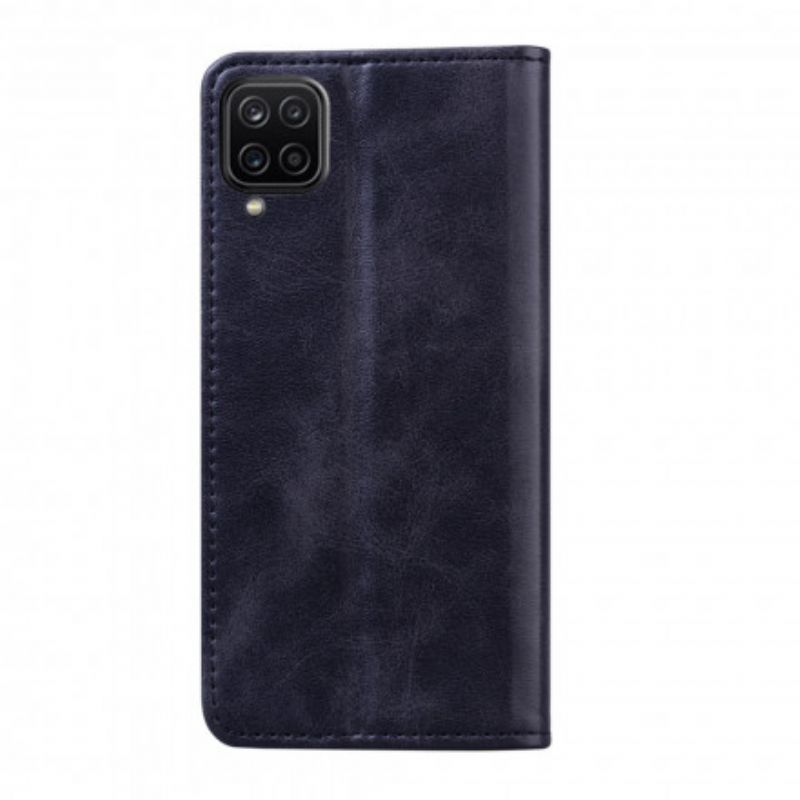 Cover Samsung Galaxy A12 / M12 Flip Cover Tofarvet Business Lædereffekt