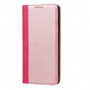 Cover Samsung Galaxy A12 / M12 Flip Cover Tofarvet Læderstil