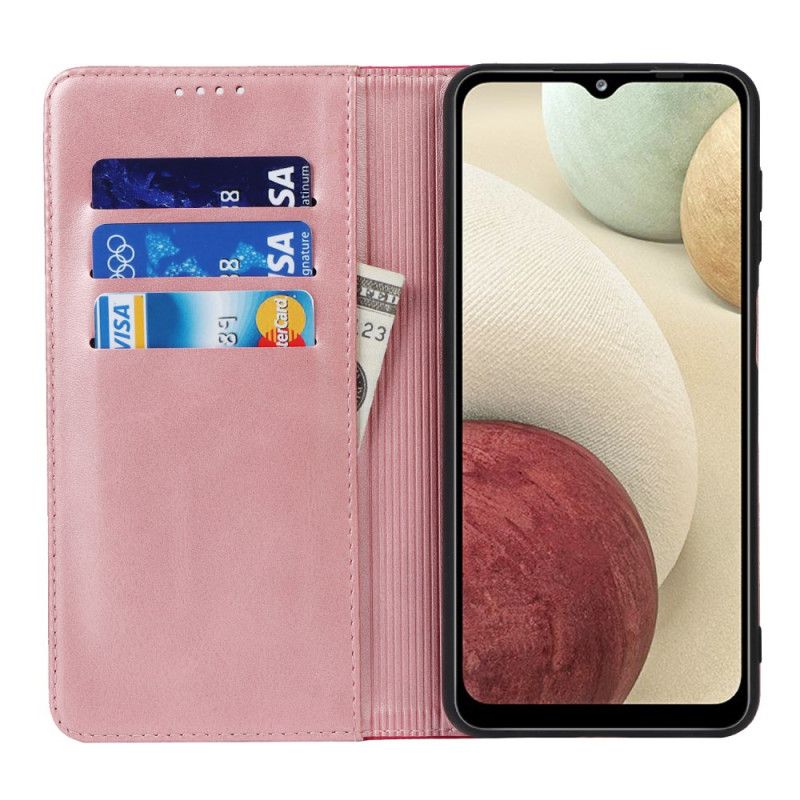 Cover Samsung Galaxy A12 / M12 Flip Cover Tofarvet Læderstil