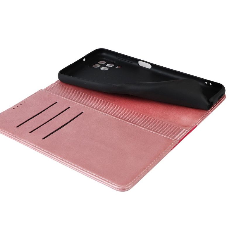 Cover Samsung Galaxy A12 / M12 Flip Cover Tofarvet Læderstil