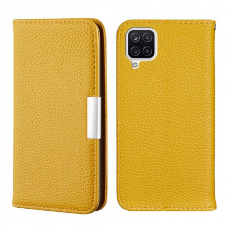 Cover Samsung Galaxy A12 / M12 Flip Cover Ultra Chic Litchi Imiteret Læder