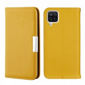 Cover Samsung Galaxy A12 / M12 Flip Cover Ultra Chic Litchi Imiteret Læder