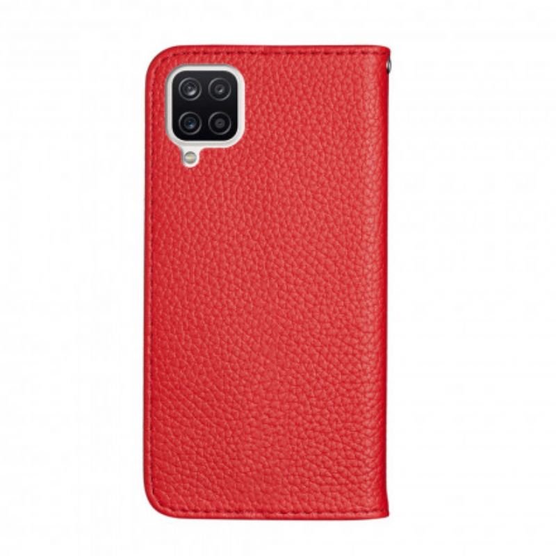 Cover Samsung Galaxy A12 / M12 Flip Cover Ultra Chic Litchi Imiteret Læder