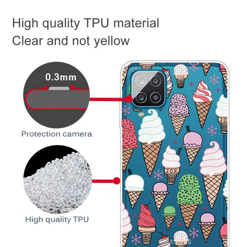 Cover Samsung Galaxy A12 / M12 Flødeis