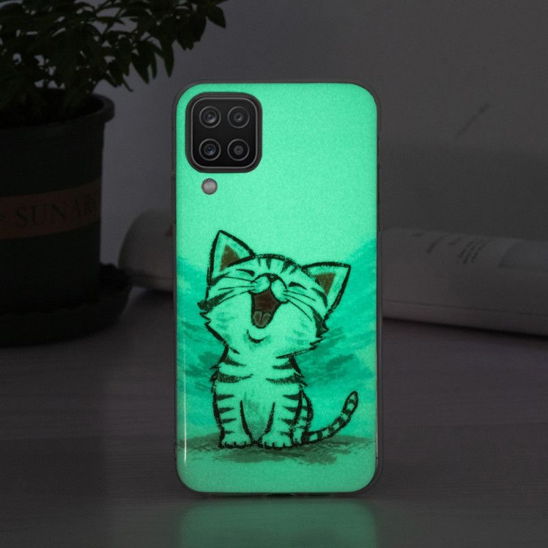 Cover Samsung Galaxy A12 / M12 Fluorescerende Kat