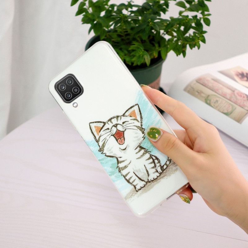 Cover Samsung Galaxy A12 / M12 Fluorescerende Kat