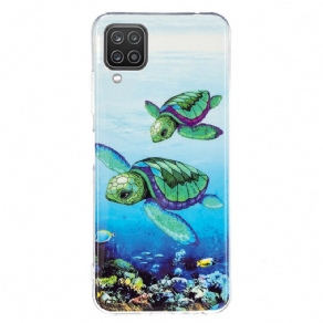 Cover Samsung Galaxy A12 / M12 Fluorescerende Skildpadder