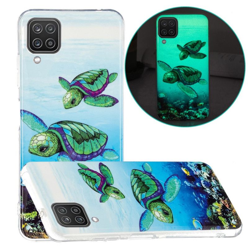 Cover Samsung Galaxy A12 / M12 Fluorescerende Skildpadder