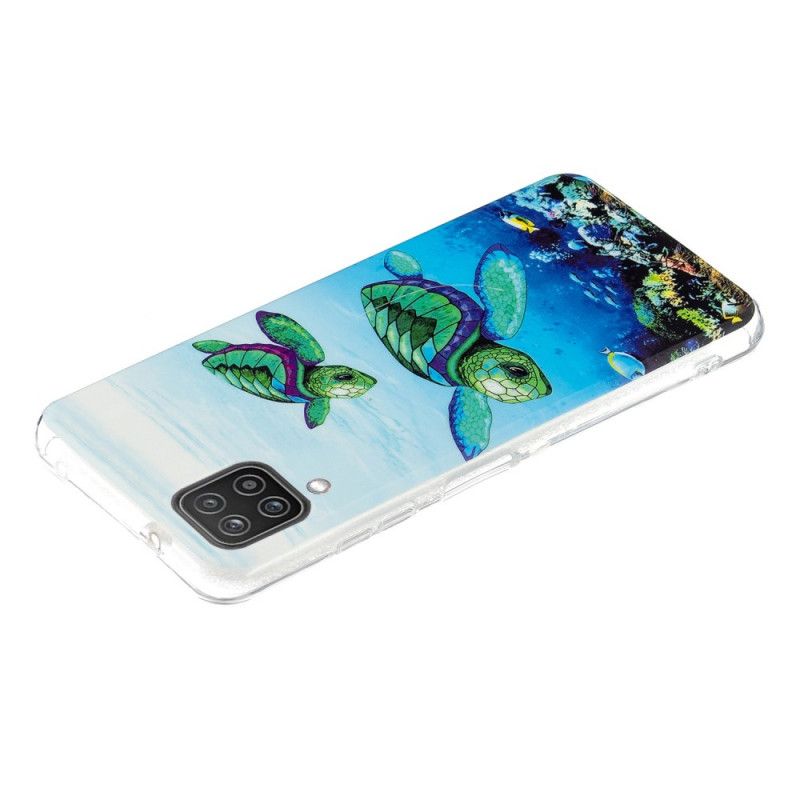 Cover Samsung Galaxy A12 / M12 Fluorescerende Skildpadder