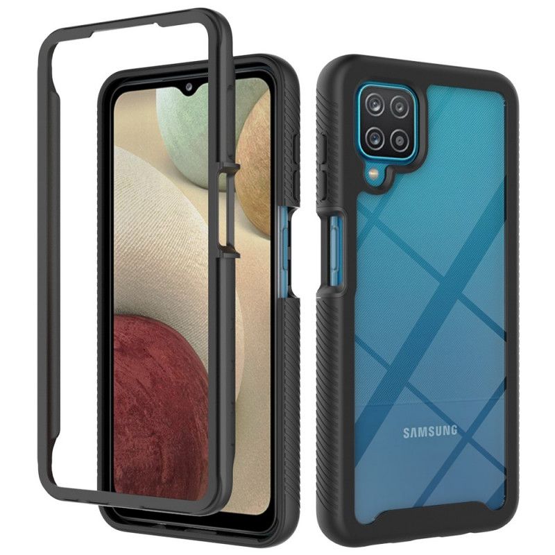 Cover Samsung Galaxy A12 / M12 Hybrid Kofanger Med Klar Kant