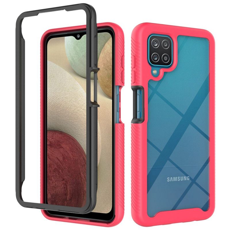 Cover Samsung Galaxy A12 / M12 Hybrid Kofanger Med Klar Kant