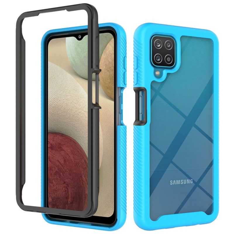 Cover Samsung Galaxy A12 / M12 Hybrid Kofanger Med Klar Kant