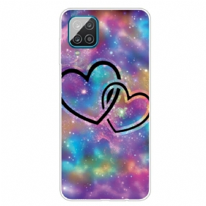 Cover Samsung Galaxy A12 / M12 Kædte Hjerter