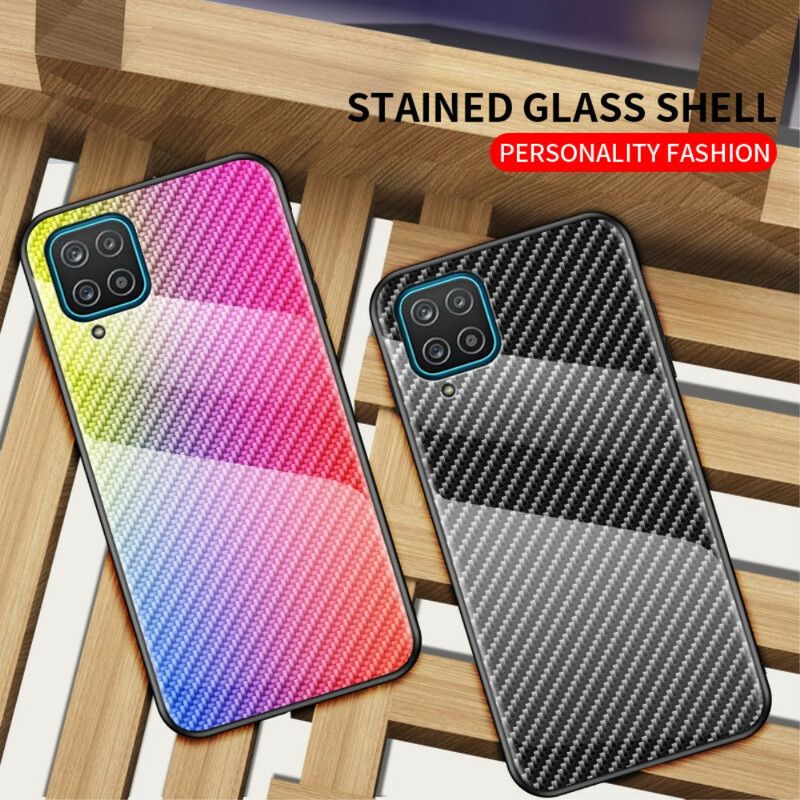 Cover Samsung Galaxy A12 / M12 Kulfiber Hærdet Glas